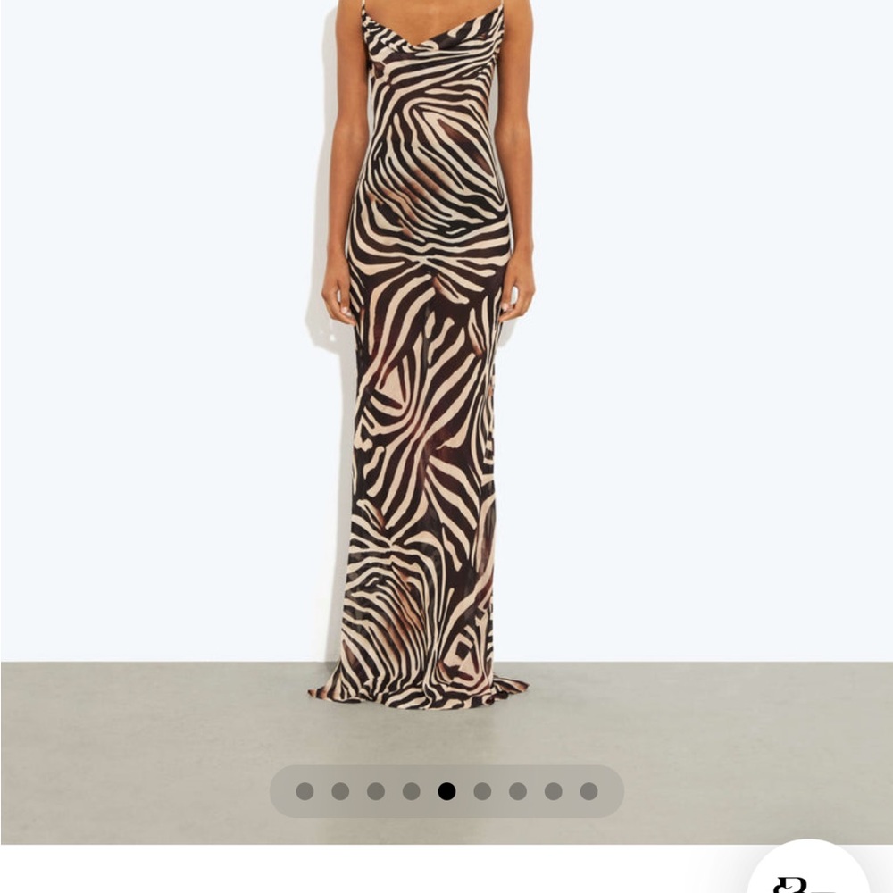 Rat & Boa Majel Dress Zebra Print Maxi Dress in Black and Cream